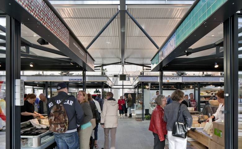 Torvehallerne på Israels Plads i København - Arkitekturværkstedet - Hans Peter Hagens - Arkitekt - København